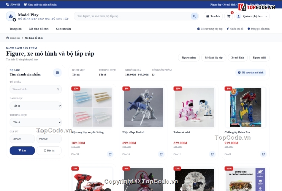 Đồ án,mô hình,web bán đồ chơi
